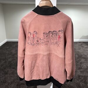 Enfants Riches Deprimes Nosebleed Choir Leather Suede Bomber Jacket
